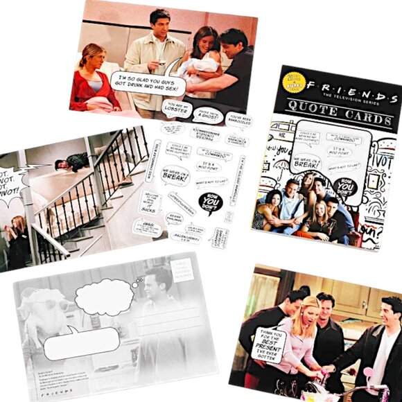 Friends TV Show Postcard Set w/ Puffy Stickers – 20 Scenes & Quotes Collectible - Picture 6 of 6